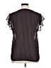 DR2 Polka Dots Black Short Sleeve Blouse Size XL - photo 2