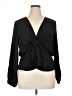 DR2 100% Polyester Black Long Sleeve Blouse Size XL - photo 1