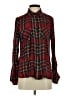 Westbound 100% Rayon Plaid Red Long Sleeve Blouse Size S - photo 1