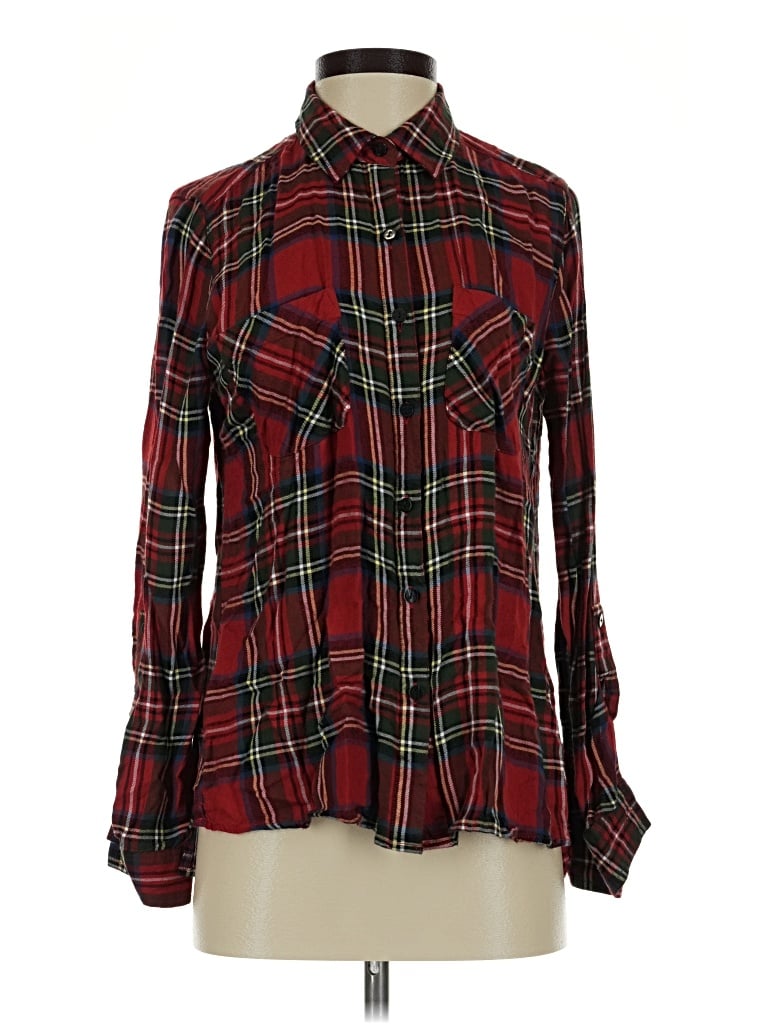 Pre-owned Westbound Long Sleeve Blouse In Red