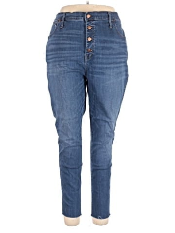 Madewell Tall 10" High-Rise Skinny Crop Jeans: Button-Front TENCEL&trade; Denim Edition (view 1)