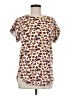 Cupio Animal Print Brown Short Sleeve T-Shirt Size M - photo 1