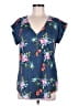 Express Blue Short Sleeve Blouse Size M - photo 1