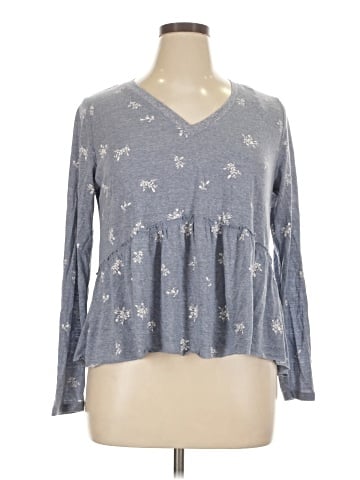 Blue Rain Long Sleeve Top (view 1)