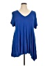 Grace Elements Blue Short Sleeve Blouse Size XL - photo 1