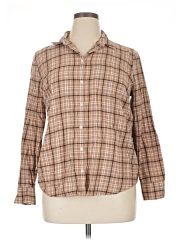 J.Crew Factory Store Long Sleeve Button-Down Shirt (view 1)
