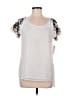Decree 100% Polyester White Short Sleeve Top Size M - photo 1