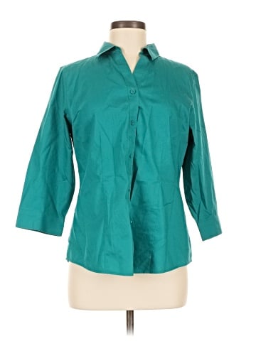 Chico's 3/4 Sleeve Button-Down Shirt (view 1)