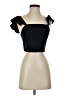 Alice + Olivia 100% Polyester Black Short Sleeve Top Size 2 - photo 1