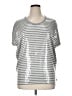 MICHAEL Michael Kors Metallic Silver Short Sleeve Top Size XL - photo 1