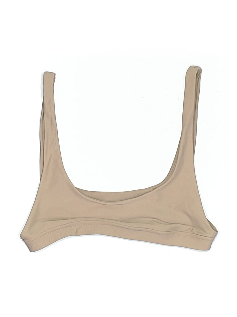 Pre-owned Stone Fox Swim Swimsuit Top Tan Swimwear