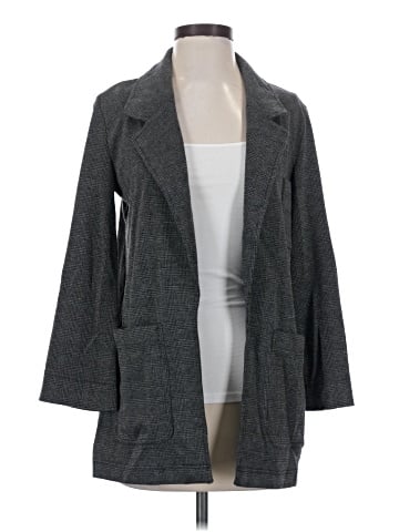 Madewell Oversized Knit Blazer in Glen Plaid (view 1)