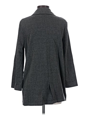 Madewell Oversized Knit Blazer in Glen Plaid (view 2)