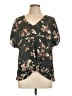 Weston 100% Polyester Green Short Sleeve Blouse Size L - photo 1