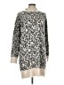 Ann Taylor LOFT Animal Print Ivory Silver Pullover Sweater Size L - photo 1