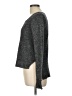 Aqua 100% Cashmere Metallic Gray Cashmere Pullover Sweater Size L - photo 5