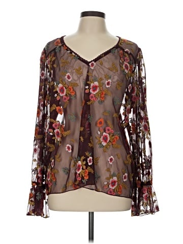 Feathers Long Sleeve Blouse (view 1)