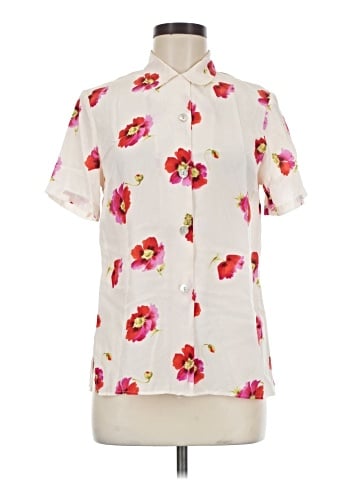 Casual Corner Short Sleeve Silk Top (view 1)