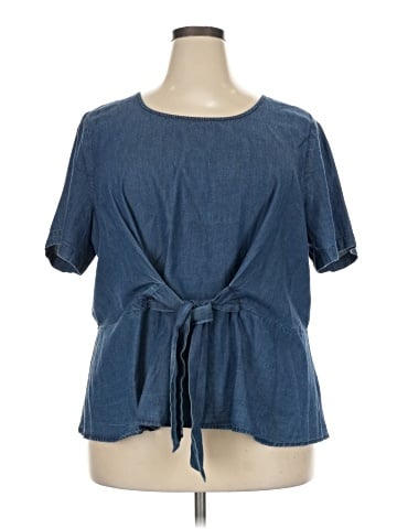 ELOQUII Short Sleeve Blouse (view 1)