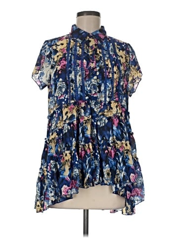 NY Collection Short Sleeve Blouse (view 1)