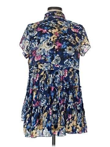 NY Collection Short Sleeve Blouse (view 2)