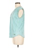 Nine West 100% Polyester Teal Sleeveless Blouse Size M - photo 5