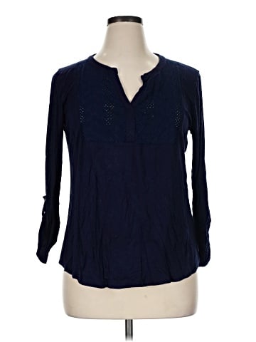 Cable & Gauge 3/4 Sleeve Blouse (view 1)