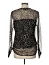 DKNY Animal Print Black Long Sleeve Blouse Size L - photo 2