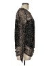 DKNY Animal Print Black Long Sleeve Blouse Size L - photo 4