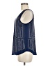 Parker 100% Polyester Blue Sleeveless Blouse Size M - photo 5
