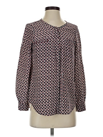 Joie Long Sleeve Silk Top (view 1)