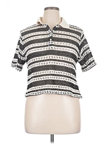 Blue Tassel Short Sleeve Top (view 1)