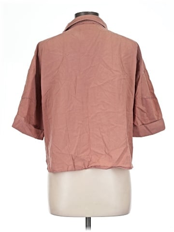 Very J 3/4 Sleeve Button-Down Shirt (view 2)
