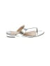 J.Crew Metallic Silver Flip Flops Size 6 1/2 - photo 1