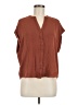 Adrianna Papell 100% Polyester Brown Short Sleeve Blouse Size M (estimated) - photo 1