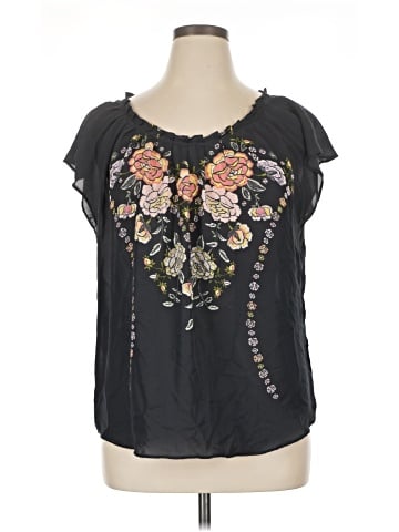 LC Lauren Conrad Short Sleeve Blouse (view 1)