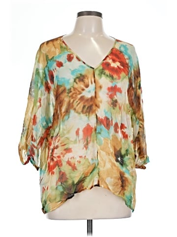 Tommy Bahama 3/4 Sleeve Silk Top (view 1)