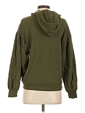 Madewell Pleat-Sleeve Shrunken Hoodie Sweatshirt (view 2)