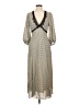 Max Studio 100% Polyester Chevron-herringbone Tan Casual Dress Size S - photo 1
