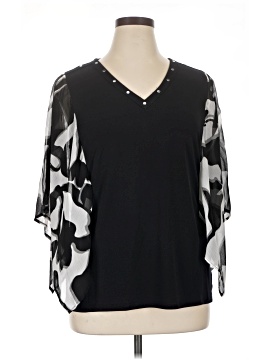 Jm Collection 3/4 Sleeve Blouse