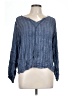 Ariat 100% Rayon Blue Long Sleeve Blouse Size L - photo 1