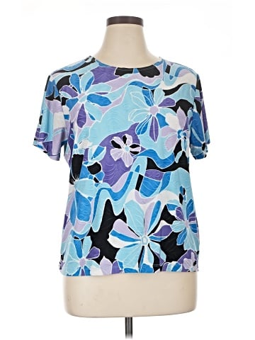 JM Collection Short Sleeve Blouse (view 1)