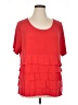 Susan Graver Red Short Sleeve Top Size XL - photo 1