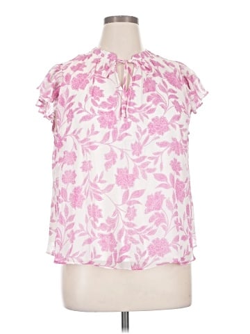 LC Lauren Conrad Short Sleeve Blouse (view 1)