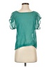 Trixxi 100% Polyester Teal Short Sleeve Blouse Size S - photo 1