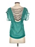 Trixxi 100% Polyester Teal Short Sleeve Blouse Size S - photo 2