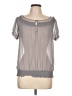 Express 100% Polyester Gray Short Sleeve Blouse Size L - photo 1