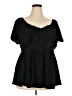 Torrid Black Short Sleeve Blouse Size 2X Plus (2) - photo 1