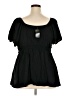 Torrid Black Short Sleeve Blouse Size 2X Plus (2) - photo 2