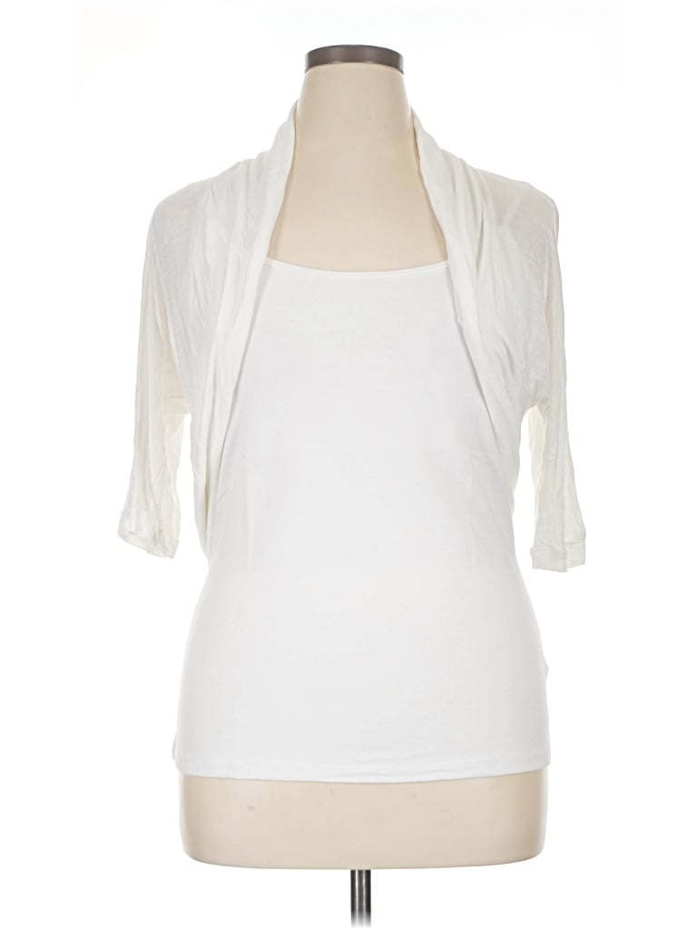 Pre-owned Bcx Cardigan Sweater In White